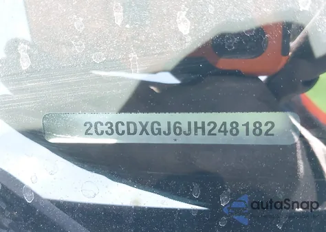 2018 Dodge Charger R/T Scat Pack Rwd z USA, uszkodzony, nr VIN 2C3CDXGJ6JH248182